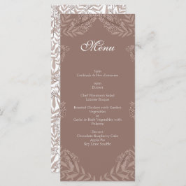 Rustic Brown Wedding  Botanical Menu