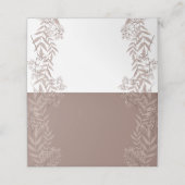 Rustic Brown Wedding  Botanical Plaatskaartje (Buitenkant ongevouwen)