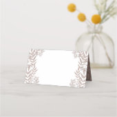 Rustic Brown Wedding  Botanical Plaatskaartje (Voorkant)