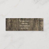 Rustic Brown Western Bull Skull  Barn Mini Visitekaartje (Achterkant)