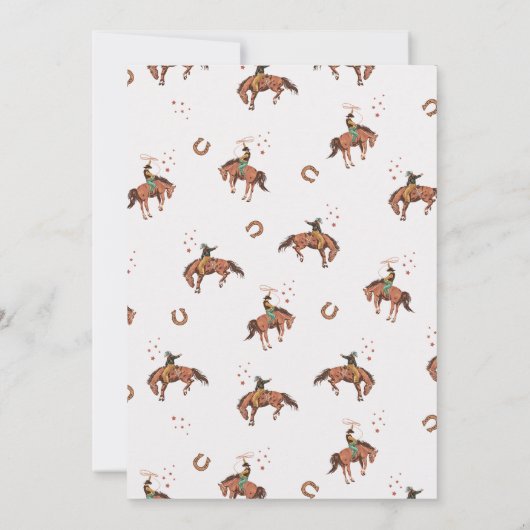 Rustic Brown Western hoe West was een 1e verjaarda Kaart (Achterkant)