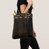 Rustic Brown Whimsical String Lights Tote Bag (Dichtbij)