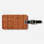 Rustic Brown Wicker Picnic Basket Country Style Bagagelabel (Voorkant horizontaal)