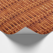 Rustic Brown Wicker Picnic Basket Country Style Cadeaupapier (Hoek)