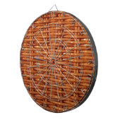 Rustic Brown Wicker Picnic Basket Country Style Dartbord (Voorkant Rechts)