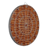 Rustic Brown Wicker Picnic Basket Country Style Dartbord (Voorkant Links)