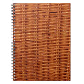 Rustic Brown Wicker Picnic Basket Country Style Notitieboek (Voorkant)