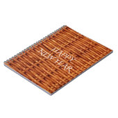 Rustic Brown Wicker Picnic Basket Country Style Notitieboek (Linkerzijde)