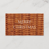 Rustic Brown Wicker Picnic Basket Country Style Visitekaartje (Voorkant)