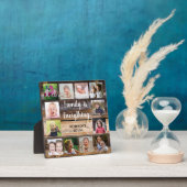Rustic Brown Wood 12 Foto Collage Family Fotoplaat (Insitu)