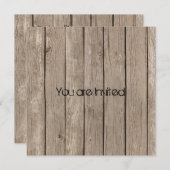 Rustic Brown Wood Baby shower Kaart (Voorkant / Achterkant)