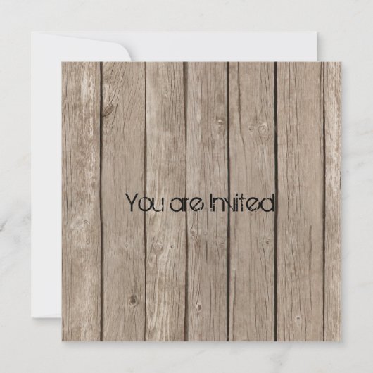 Rustic Brown Wood Baby shower Kaart (Voorkant)