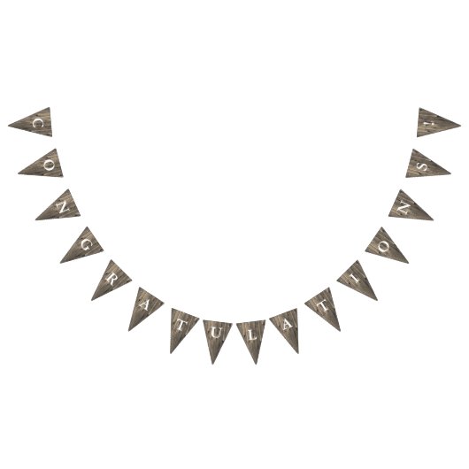 Rustic Brown Wood Blik Vlaggetjes (Alle)