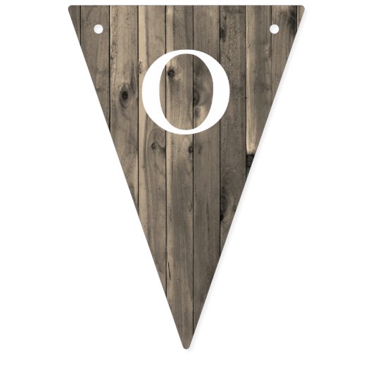 Rustic Brown Wood Blik Vlaggetjes (Tweede vlag)