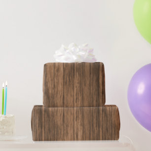 Rustic Brown Wood Cadeaupapier