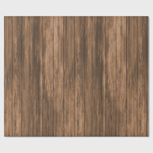 Rustic Brown Wood Cadeaupapier (Vlak)