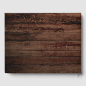 Rustic Brown Wood en Handwriting Guestbook Gastenboek (Achterkant)