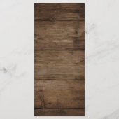 Rustic Brown Wood Fairy Lichten, Elegant Typografi Menu (Achterkant)