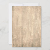 Rustic Brown Wood gewoon gehuwd huwelijksrecept Kaart (Achterkant)