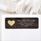 Rustic Brown Wood Matching Address Label (Insitu)