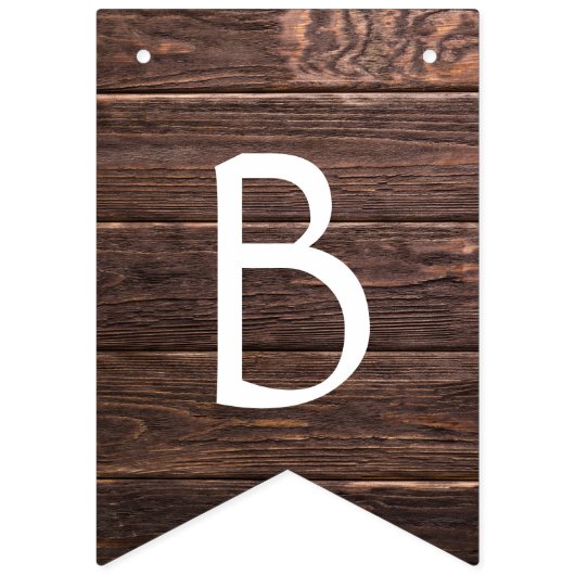 Rustic Brown Wood Vrijgezellenfeest Decor Banner (Tweede vlag)
