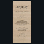Rustic Brown Wood Wedding Elopement Menu<br><div class="desc">Moderne Rustic Brown Wood,  Wedding Elopement Kaart. Eenvoudig aan te passen en aan uw behoeften aan te passen,  en uw gasten zullen enthousiast zijn wanneer zij deze perfecte en stijlvolle menu van het diner zien.</div>