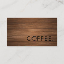 Rustic Brown Wooden Loyalty Coffee Visitekaartje