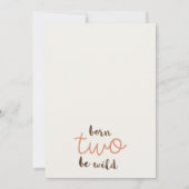 Rustic Brown Woodland Born Two Be Wild Birthday Kaart (Achterkant)