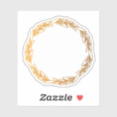 Rustic Brown Wreath Sticker (Vel)