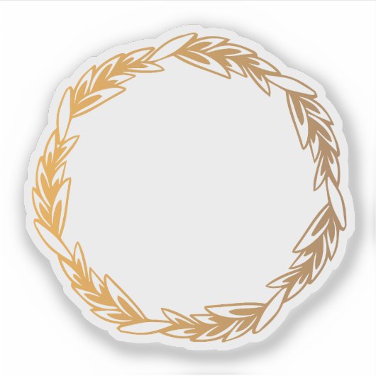 Rustic Brown Wreath Sticker (Voorkant)
