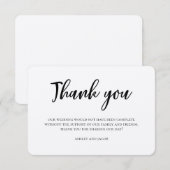 Rustic bruiloft bedankt. Moderne landennota Kaart (Voorkant / Achterkant)