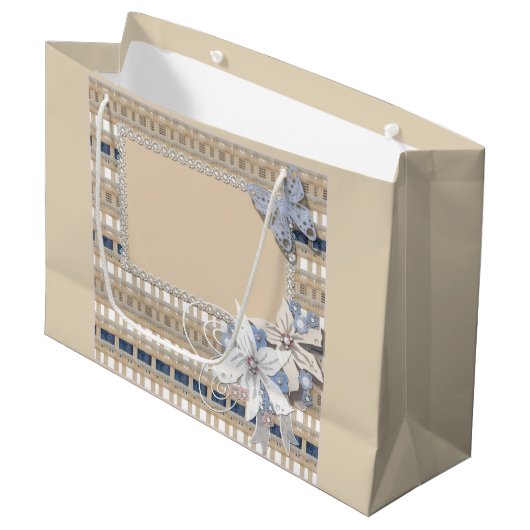 Rustic, bruiloft groot cadeauzakje (Voorkant Gekanteld)