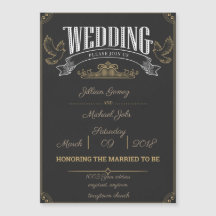 Rustic bruiloft nodigmagneet, pas me aan!