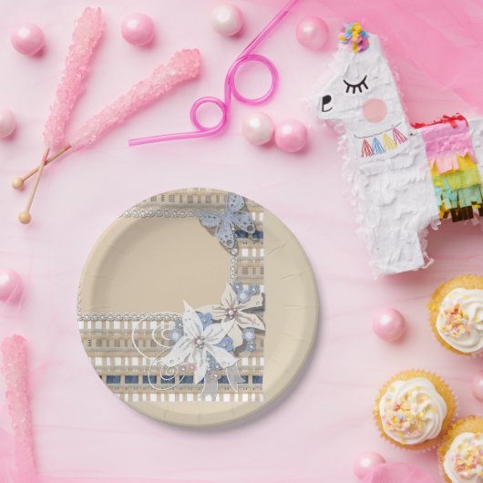 Rustic, bruiloft papieren bordje (Feest)