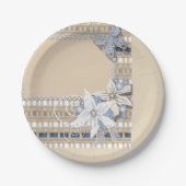 Rustic, bruiloft papieren bordje (Voorkant)