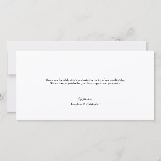 Rustic bruiloft Thankful Horizontale fotocollage Bedankkaart (Achterkant)