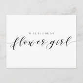 Rustic Bruiloft Wil Je Mijn Bloemenmeisje Zijn Uitnodiging Briefkaart (Voorkant)