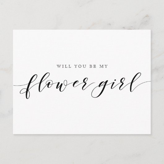 Rustic Bruiloft Wil Je Mijn Bloemenmeisje Zijn Uitnodiging Briefkaart (Voorkant)