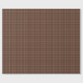 Rustic Bruin en Maroon Fijne Tartan Cadeaupapier (Vlak)