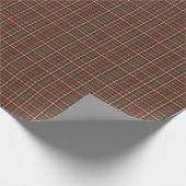 Rustic Bruin en Maroon Fijne Tartan Cadeaupapier (Hoek)