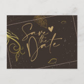 Rustic bruin en wit sparen de Aankondiging van de  (Voorkant)