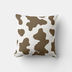 Rustic bruin en witte koeienprint country western kussen