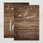 Rustic bruin hout met alleen maar een lichte bruil kaart (Voorkant / Achterkant)