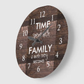 Rustic bruin hout met gezinsprijs grote klok (Hoek)