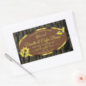 Rustic Bruin-houten korrelschors Productlabels Rechthoekige Sticker (Envelop)