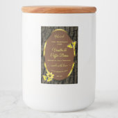 Rustic Bruin-houten korrelschors Productlabels Voedselcontainer Etiket (Voorkant)
