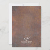 Rustic Bruin Roze Paarse Bloemen 25e Trouwdag Kaart (Achterkant)