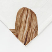 Rustic Bruin Weefsel Harten Verjaardag Fleece Deken (Hoek)