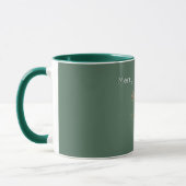 Rustic Bruine Crème Groen Herten Mok (Links)