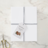 Rustic Bruine Kerstversiering Cadeaulabel (Met Touw)